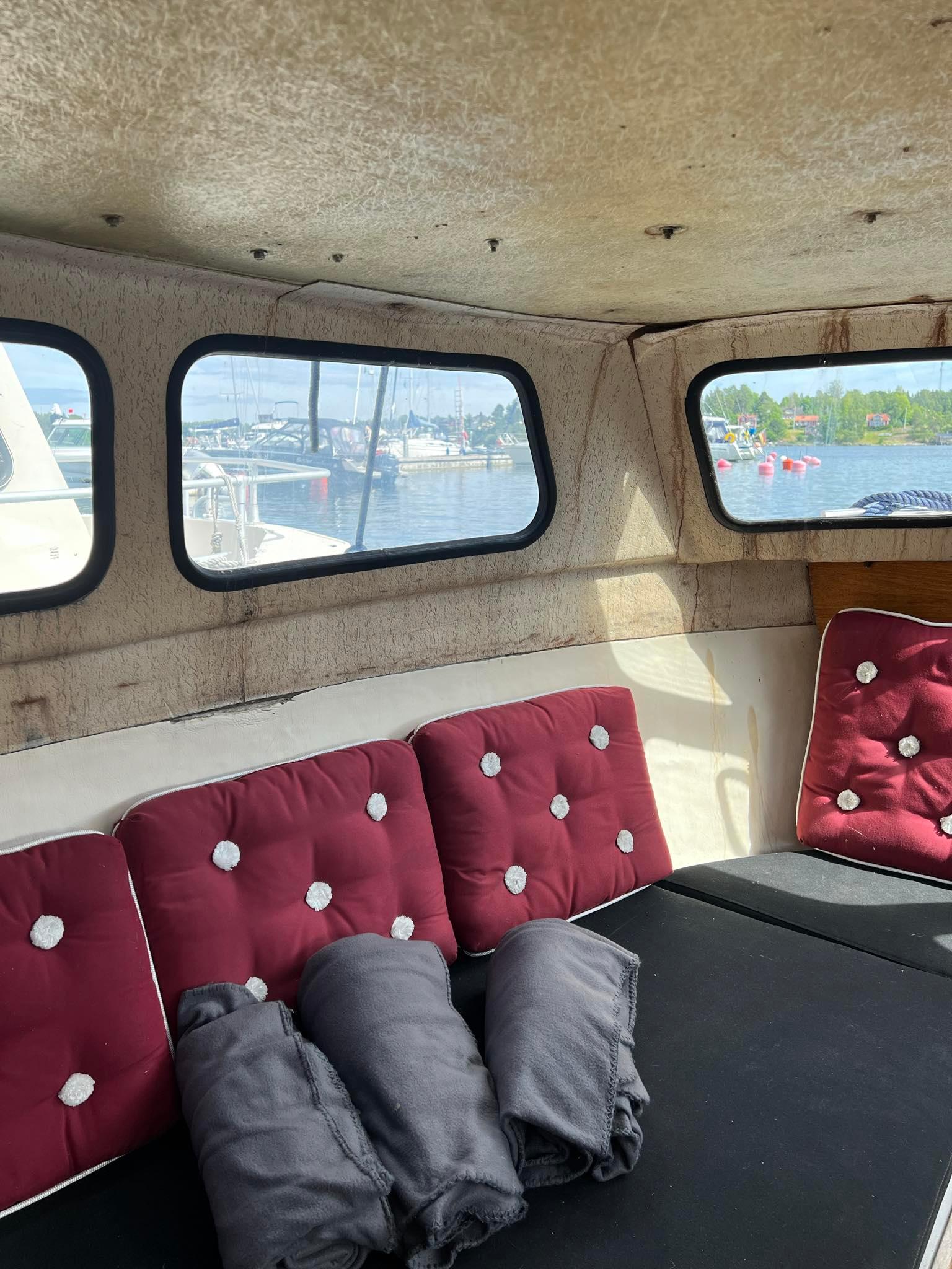 Mysig inredning i kajutan på Dagny